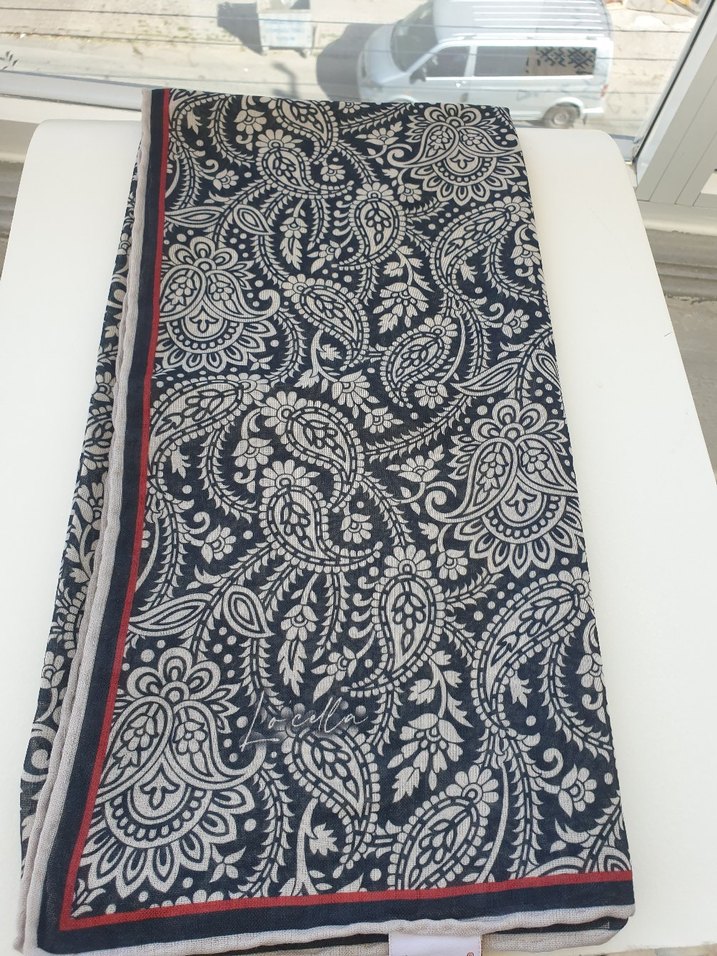 Bohem Gri Desenli Kadın Örtüsü - Görsel 2