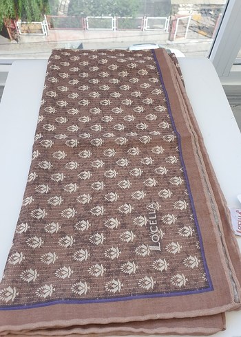 Dantel Detaylı Bej Bohem Kadın Fular - Görsel 2