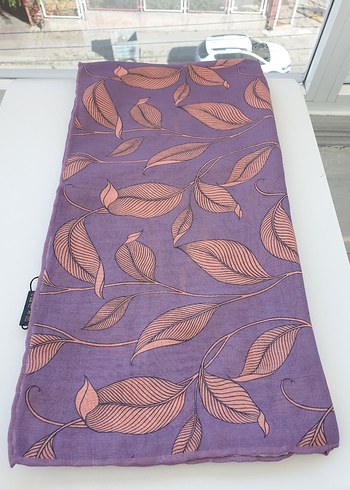Bohem Tarz Mor Desenli Kadın Fular - Görsel 3