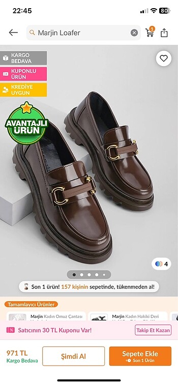 Loafer kahverengi kolej ayakkabısı