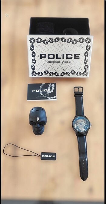 Police skull erkek saat