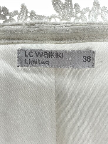 38 Beden beyaz Renk LC Waikiki Kısa Elbise %70 İndirimli.