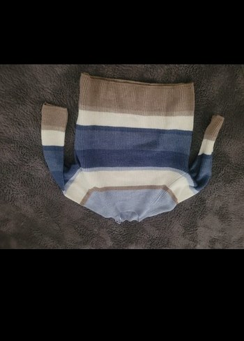 Çok Renkli Triko Boğazlı Kadın Kazak - Görsel 2