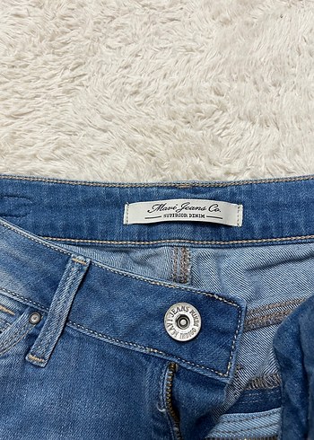 Düğmeli Mavi Mini Kadın Denim Şort - Görsel 3