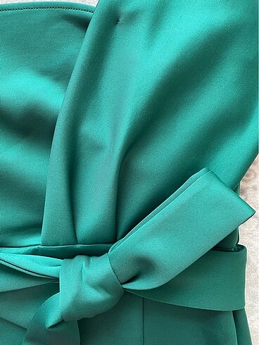 Yeşil abiye elbise - Görsel 6