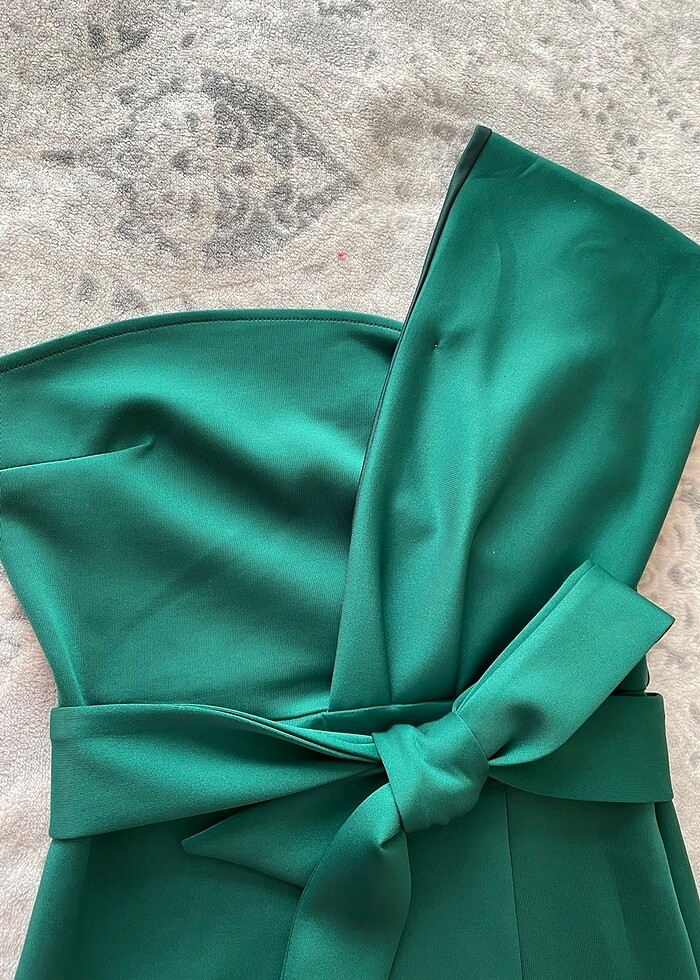 Yeşil abiye elbise - Görsel 4