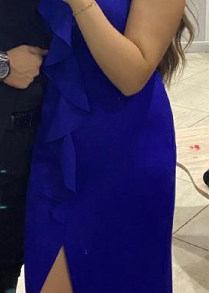 Mavi abiye elbise - Görsel 2