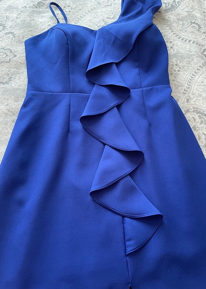 Mavi abiye elbise - Görsel 3