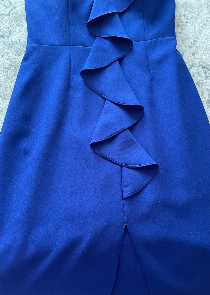 Mavi abiye elbise - Görsel 4