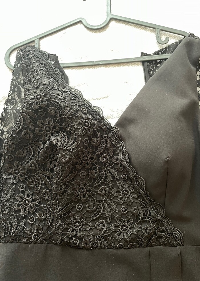 Siyah kalem elbise - Görsel 3