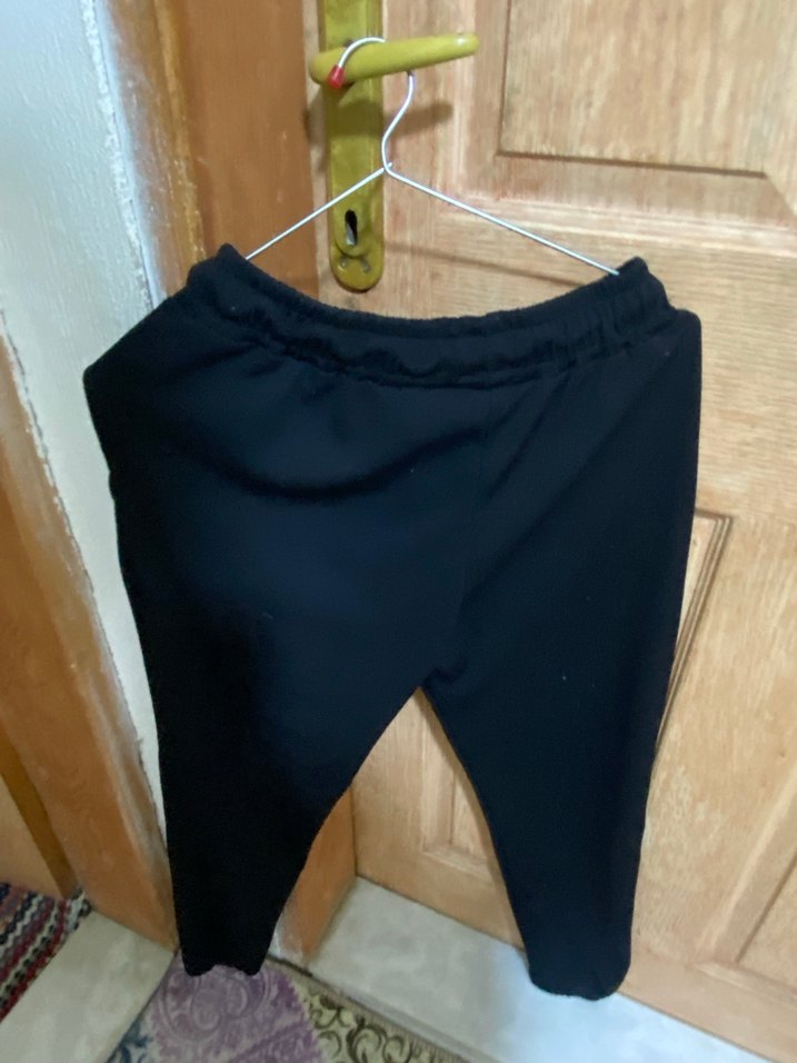 Siyah Kadın Rahat Kesim Midi Eşofman - Görsel 2