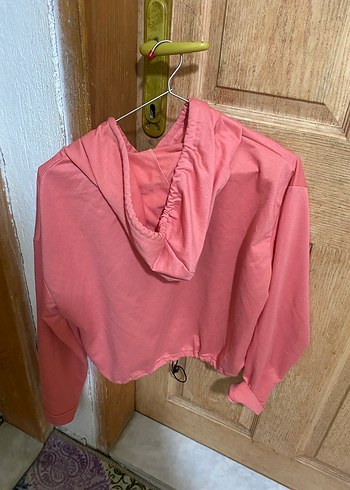 Pembe Kapüşonlu Harvard Baskılı Kadın Sweatshirt - Görsel 2