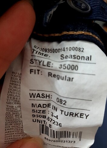 4 Yaş Beden Pantolon