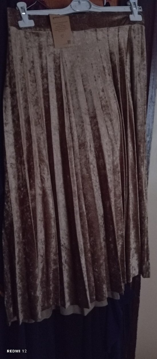 Kadın Kahverengi Pilili Uzun Etek - Görsel 4