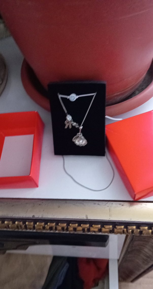 gümüş Zincir Detaylı Kadın Kolye - Görsel 5