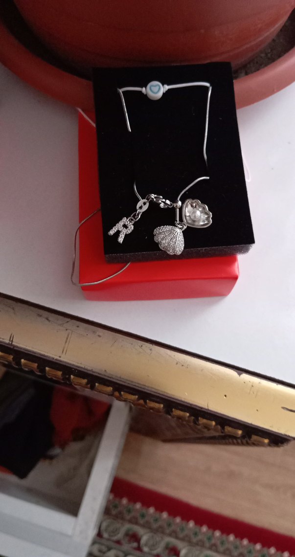 gümüş Zincir Detaylı Kadın Kolye - Görsel 2