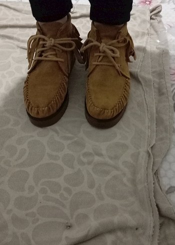 Bej Süet Kadın Dolgu Topuk Bot - Görsel 2