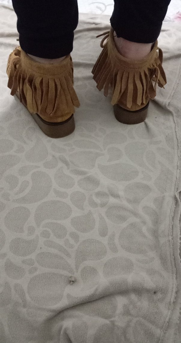 Bej Süet Kadın Dolgu Topuk Bot - Görsel 4