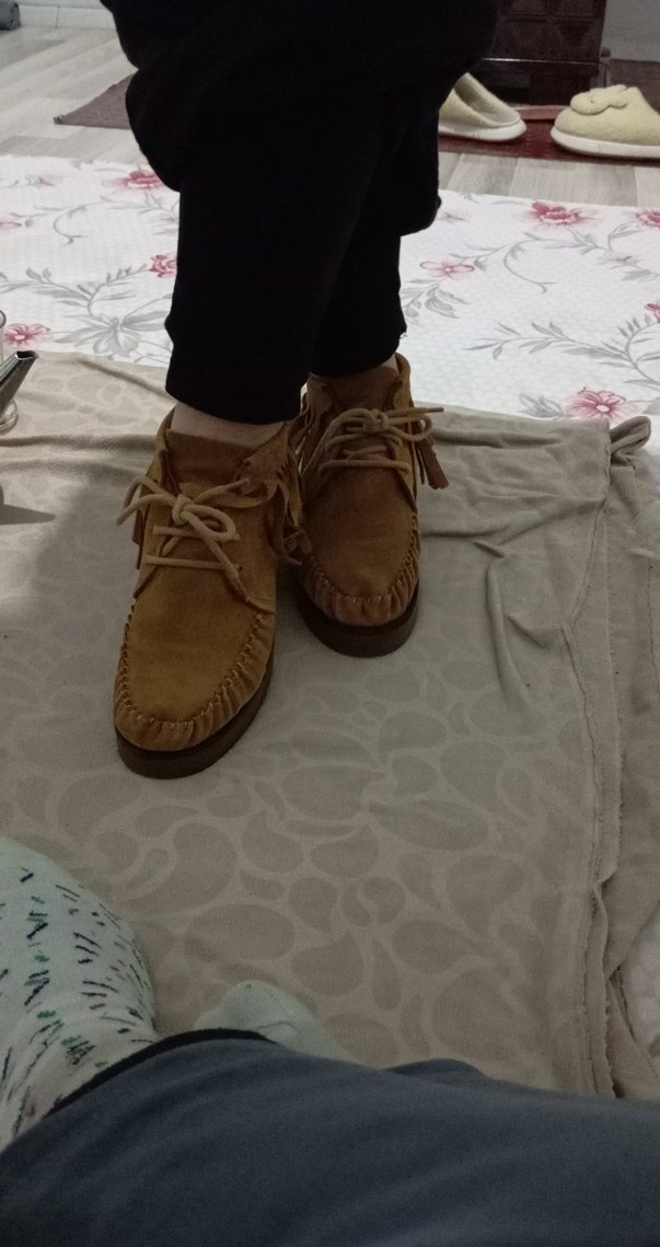 Bej Süet Kadın Dolgu Topuk Bot - Görsel 5