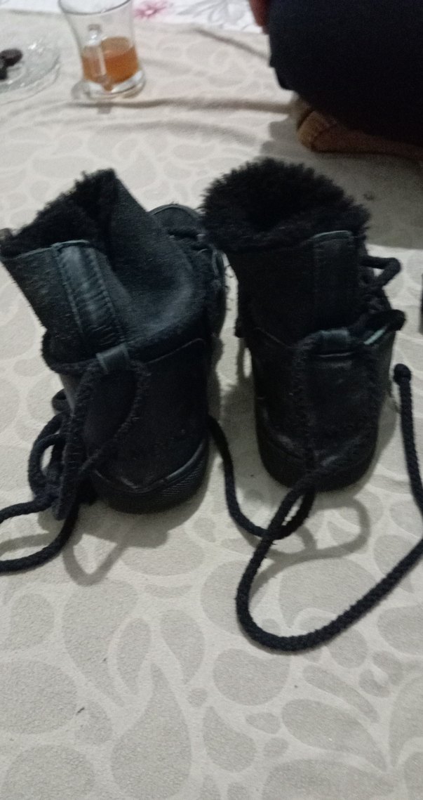 Siyah Kürklü Kadın Dolgu Topuk Bot - Görsel 4