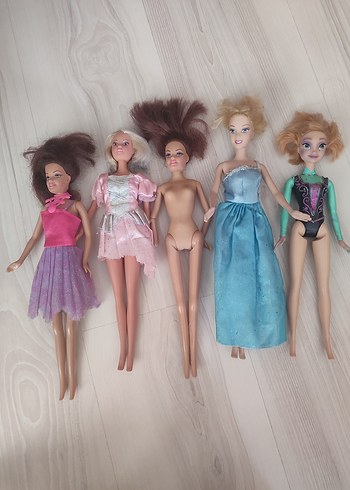 Barbie bebekler Pastel Renkli Çeşitli Bebek Seti