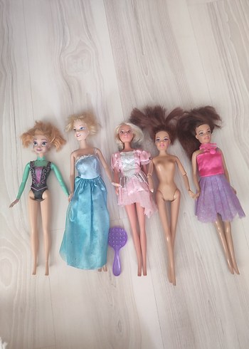 Beden Barbie bebekler Pastel Renkli Çeşitli Bebek Seti