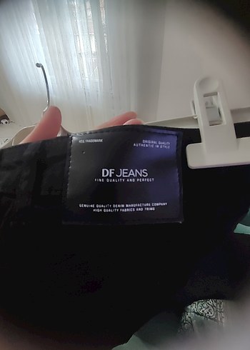 38 Beden siyah Renk Siyah Kadın Denim Kemerli Pantolon