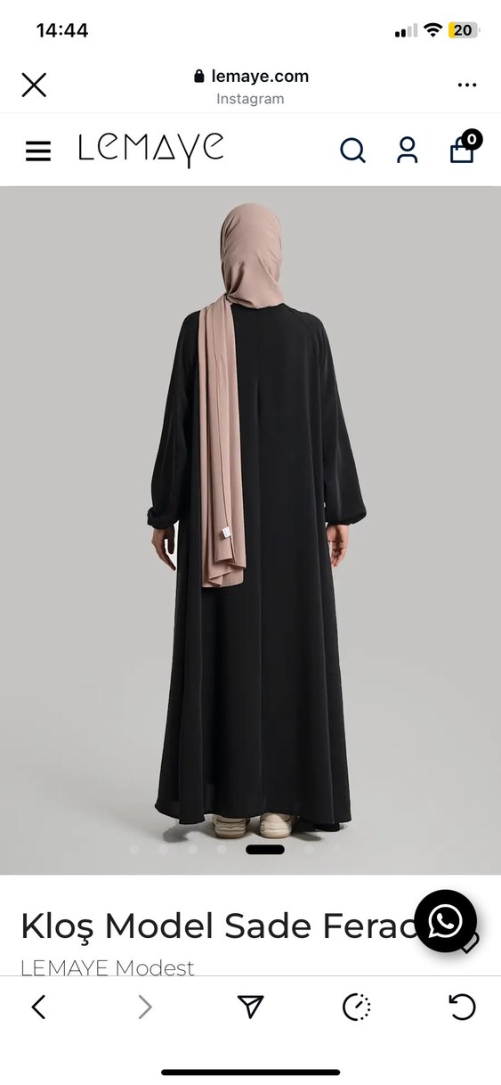 Lemaye kloş elbise ferace cepli - Görsel 3