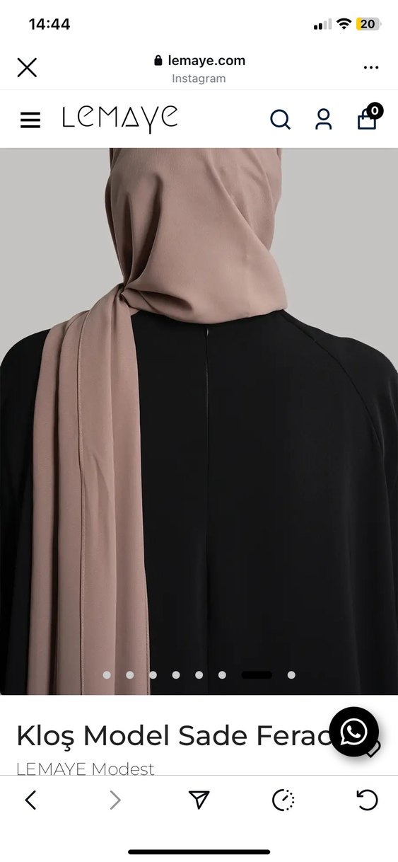 Lemaye kloş elbise ferace cepli - Görsel 4