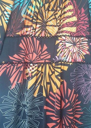 , Renkli Bohem Elbise - Görsel 2