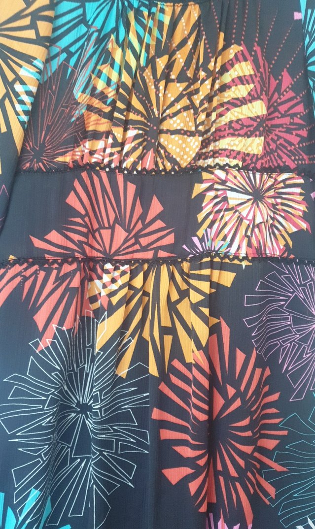 , Renkli Bohem Elbise - Görsel 2