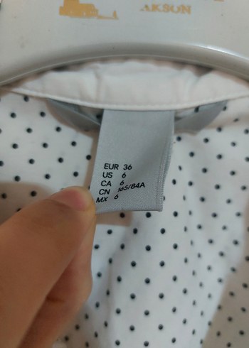 h&m puantiye Düğmeli Beyaz Kadın Gömlek - Görsel 4