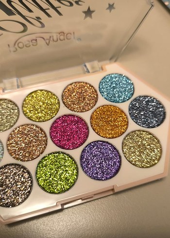 Parlak Çok Renkli glitter Far Paleti - Görsel 2