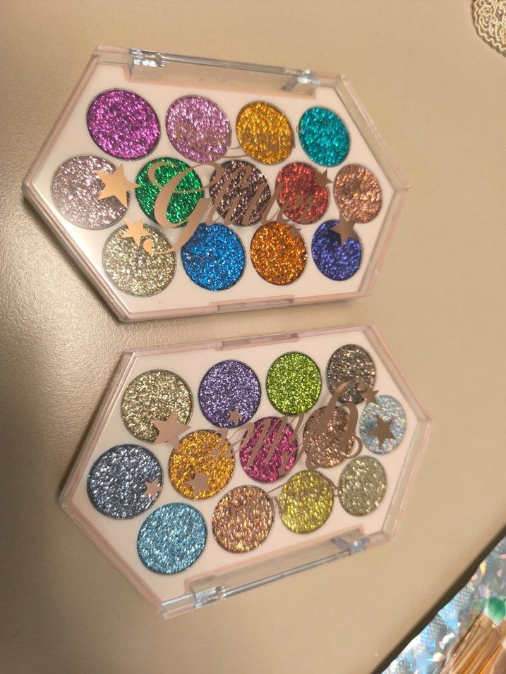 Parlak Çok Renkli glitter Far Paleti - Görsel 3