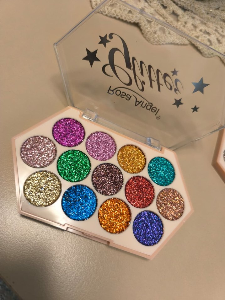 Parlak Çok Renkli glitter Far Paleti - Görsel 4