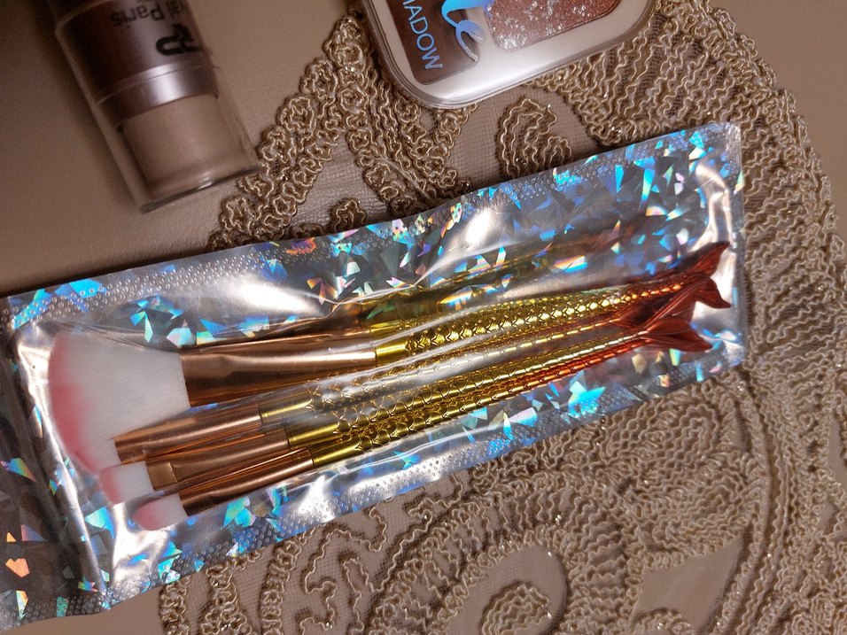 Renkli Denizkızı Makyaj Fırçası Seti - Görsel 2