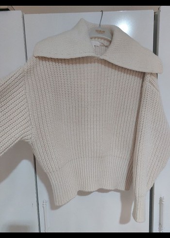 h&m kalın örgü yün Kadın Kazak - Görsel 2