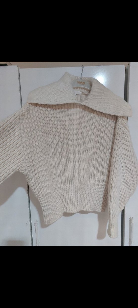 h&m kalın örgü yün Kadın Kazak - Görsel 2