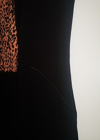 38 Beden Leopar desenli elbise