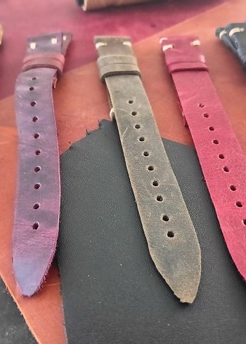 gerçek deri el yapımı saat kordonları - Görsel 15