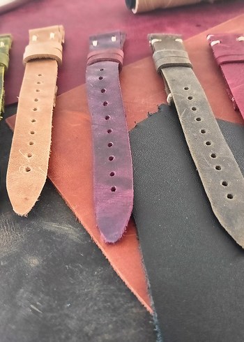 gerçek deri el yapımı saat kordonları - Görsel 13