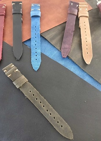 gerçek deri el yapımı saat kordonları - Görsel 10