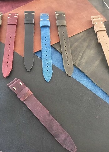gerçek deri el yapımı saat kordonları - Görsel 11