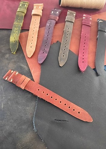 gerçek deri el yapımı saat kordonları - Görsel 2