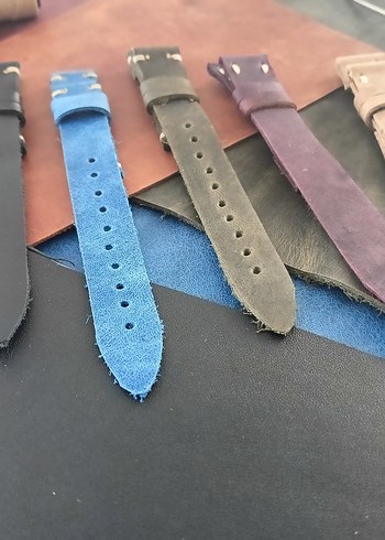 gerçek deri el yapımı saat kordonları - Görsel 14