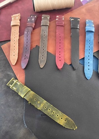 gerçek deri el yapımı saat kordonları - Görsel 3