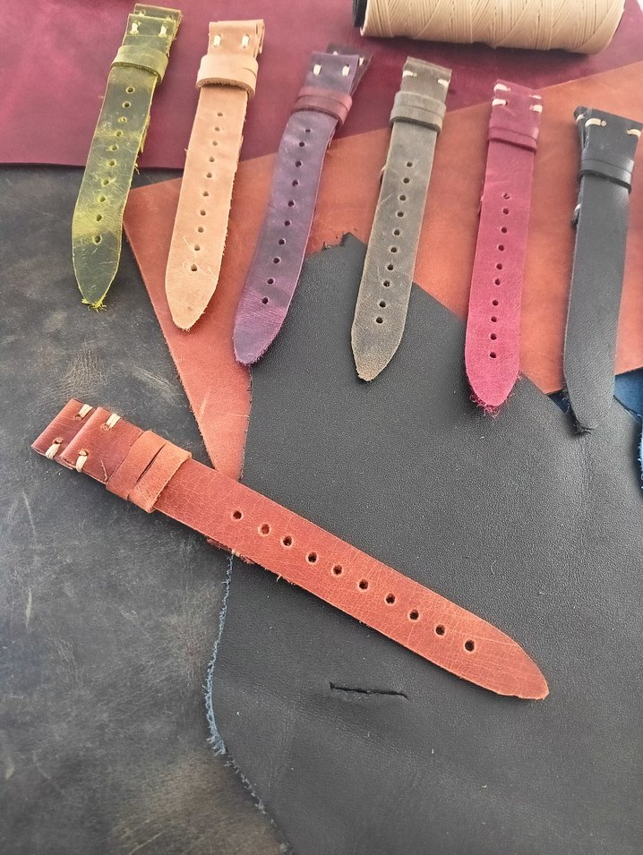 gerçek deri el yapımı saat kordonları - Görsel 2