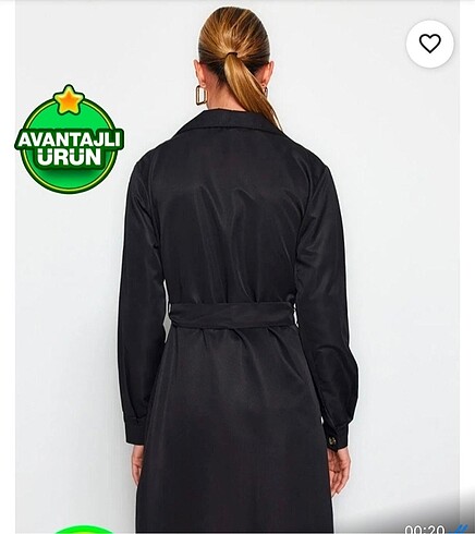 Trendyol & Milla Siyah Trençkot