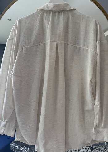 Boncuk İşlemeli Bej Bohem Kadın Gömlek - Görsel 3