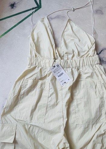 Bej Kemerli Keten Midi Tulum - Görsel 4